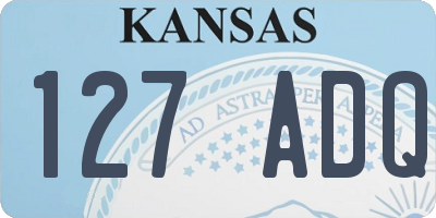 KS license plate 127ADQ