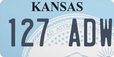 KS license plate 127ADW