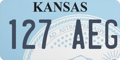 KS license plate 127AEG