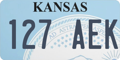 KS license plate 127AEK