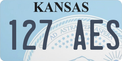 KS license plate 127AES