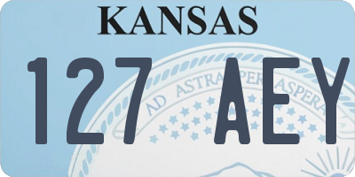 KS license plate 127AEY