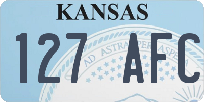 KS license plate 127AFC
