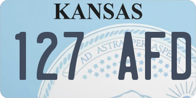 KS license plate 127AFD