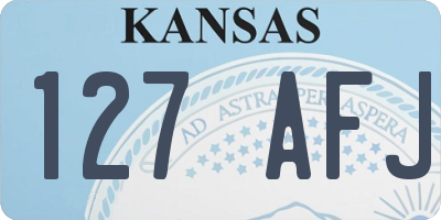 KS license plate 127AFJ