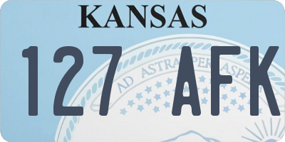 KS license plate 127AFK
