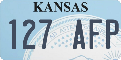 KS license plate 127AFP