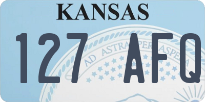 KS license plate 127AFQ