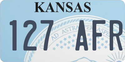 KS license plate 127AFR