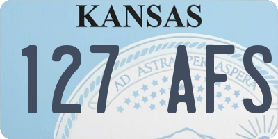 KS license plate 127AFS