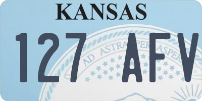 KS license plate 127AFV