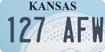 KS license plate 127AFW