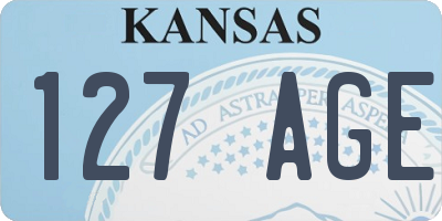 KS license plate 127AGE