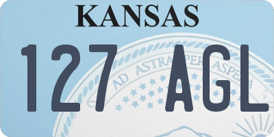KS license plate 127AGL