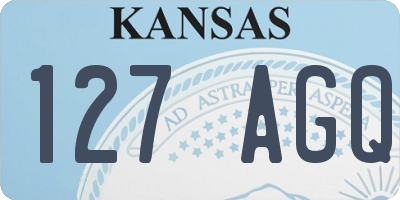 KS license plate 127AGQ