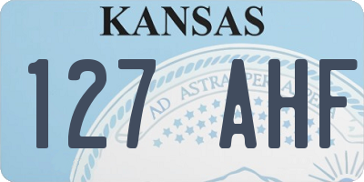 KS license plate 127AHF