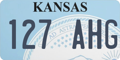 KS license plate 127AHG