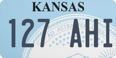 KS license plate 127AHI