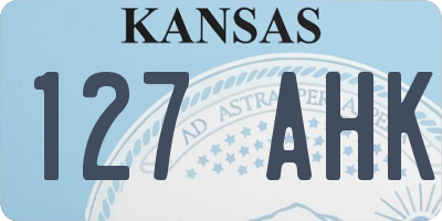 KS license plate 127AHK