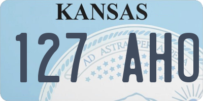 KS license plate 127AHO