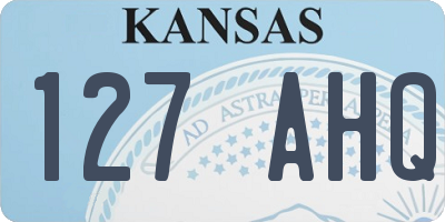 KS license plate 127AHQ