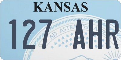 KS license plate 127AHR