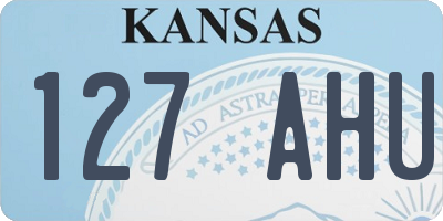 KS license plate 127AHU