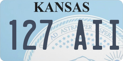 KS license plate 127AII
