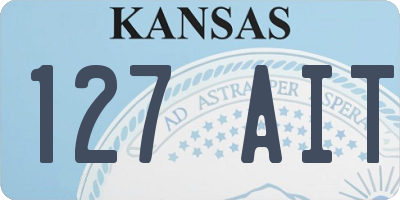 KS license plate 127AIT