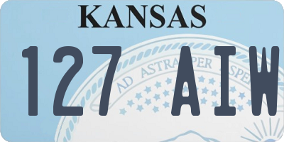 KS license plate 127AIW