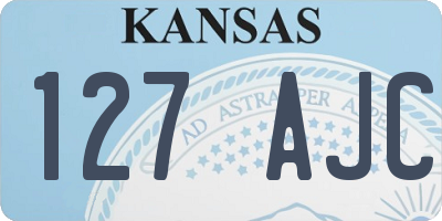 KS license plate 127AJC