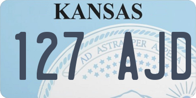 KS license plate 127AJD