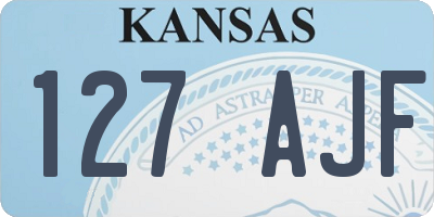 KS license plate 127AJF