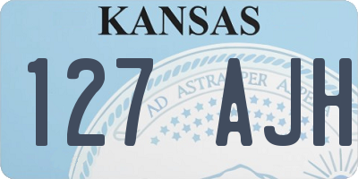 KS license plate 127AJH
