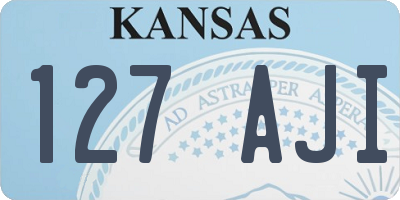 KS license plate 127AJI