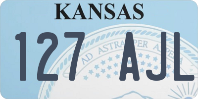 KS license plate 127AJL