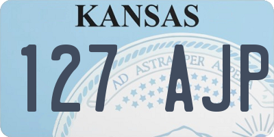 KS license plate 127AJP