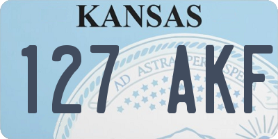 KS license plate 127AKF