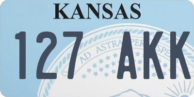 KS license plate 127AKK