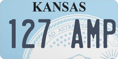 KS license plate 127AMP