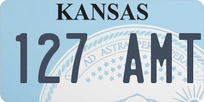 KS license plate 127AMT