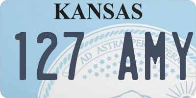 KS license plate 127AMY