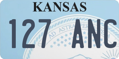 KS license plate 127ANC