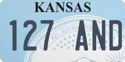 KS license plate 127AND