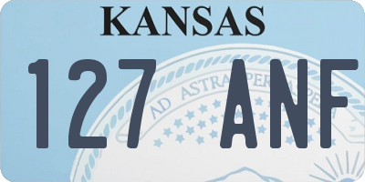 KS license plate 127ANF