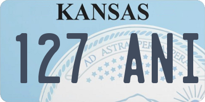KS license plate 127ANI