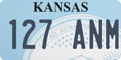 KS license plate 127ANM