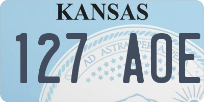 KS license plate 127AOE
