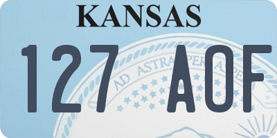 KS license plate 127AOF