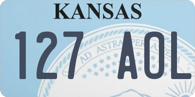 KS license plate 127AOL